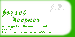 jozsef meczner business card